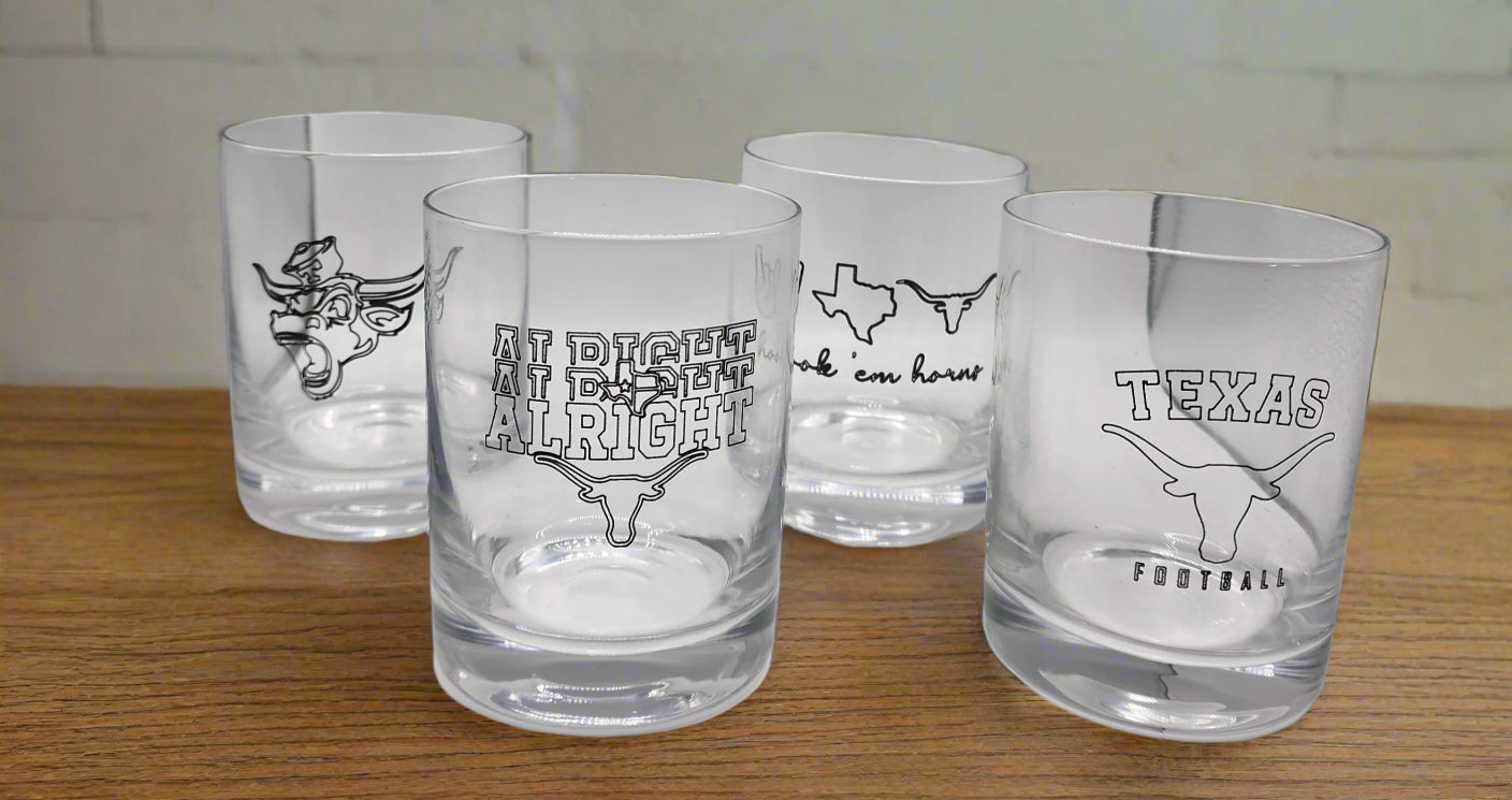 Custom whiskey glasses