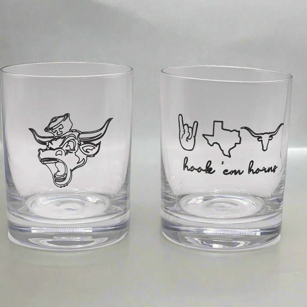 Custom whiskey glasses