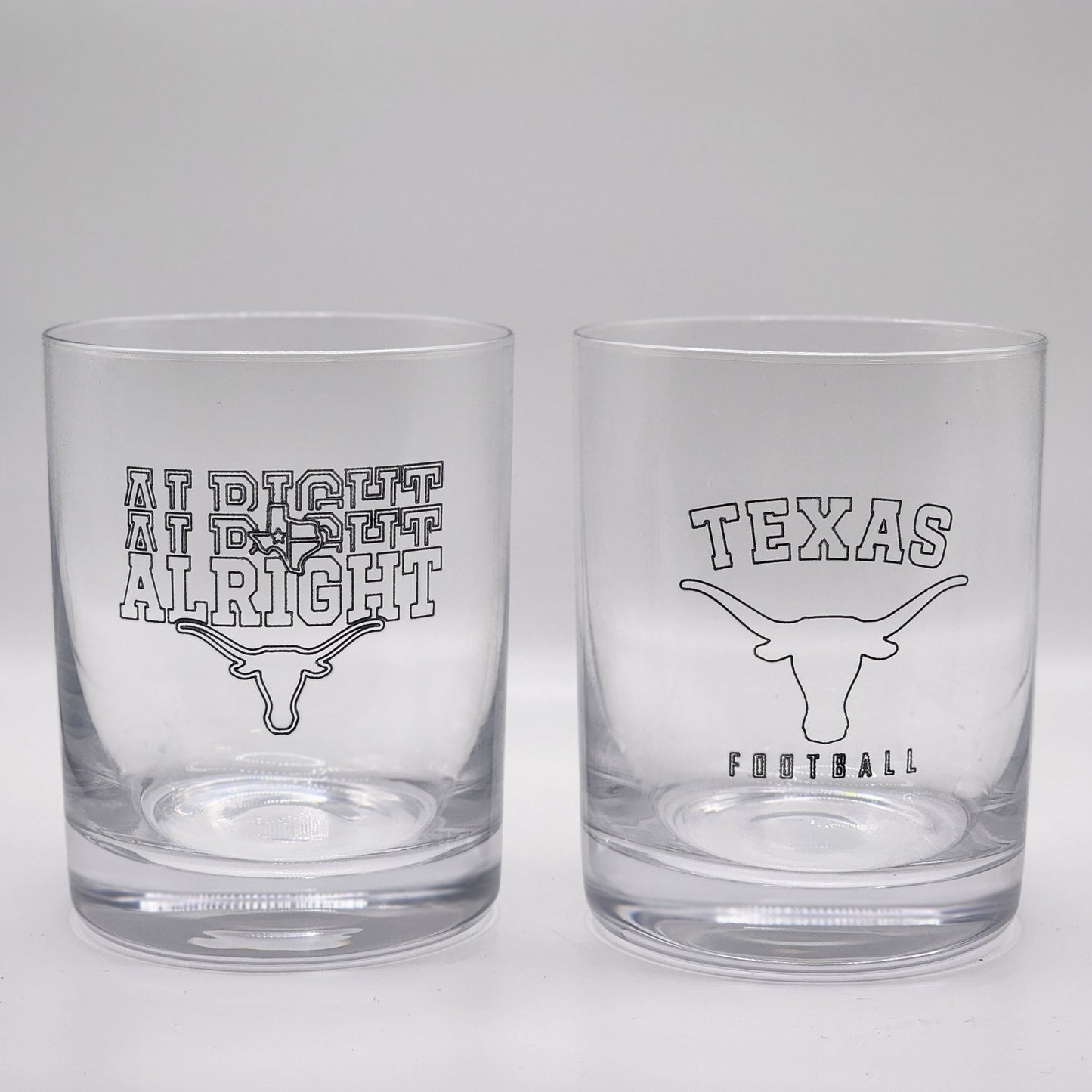 Custom whiskey glasses