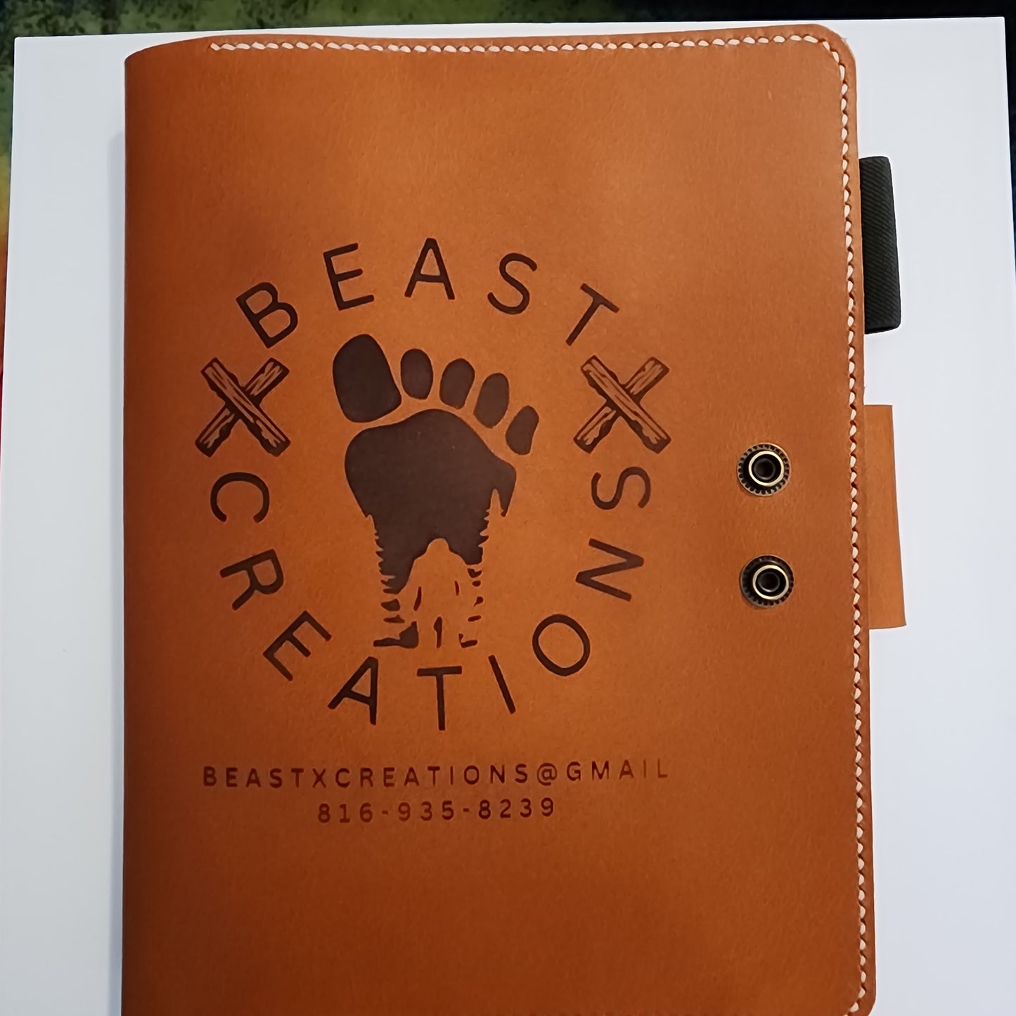 Leather A4 notebook cover