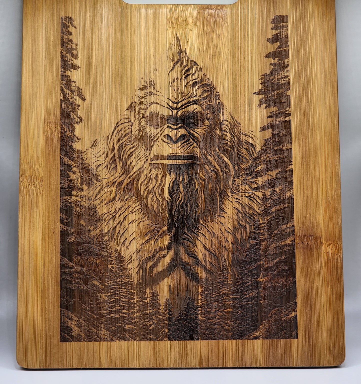 Sasquatch wood carving